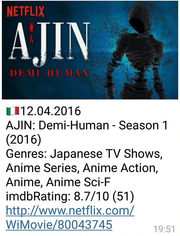 Ajin - annuncio di Netflix Ajin - annuncio di Netflix