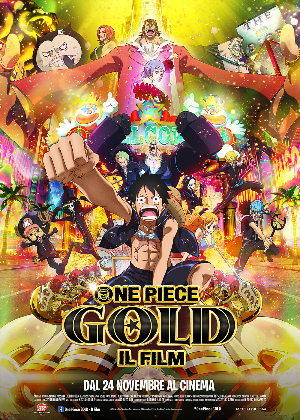 In esclusiva la locandina di One Piece Gold, dal 24 Novembre al cinema