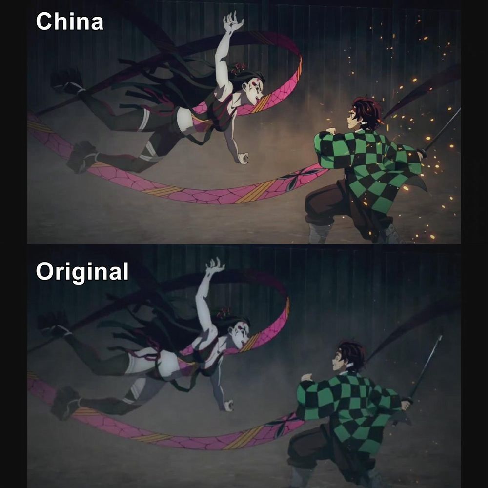 Demon slayer: ecco come hanno censurato l'anime in Cina