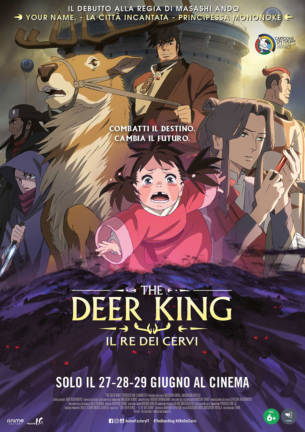 Locandina italiana di The Deer King, primo film da regista di Masashi Ando