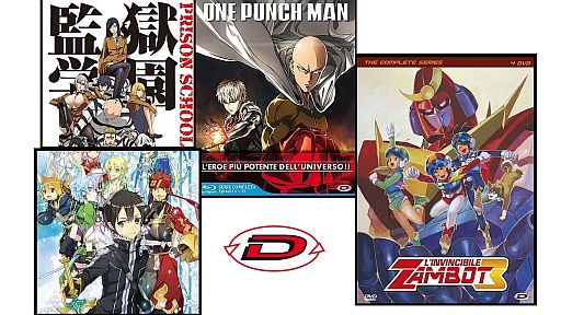 One Punch Man, Prison School, SAO e Zambot 3: a gennaio i box dvd di Dynit