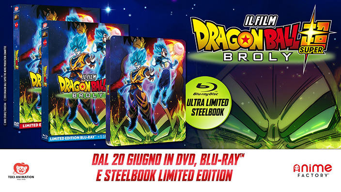 Dragon Ball Super: Broly, in DVD e Blu-ray dal 20 giugno