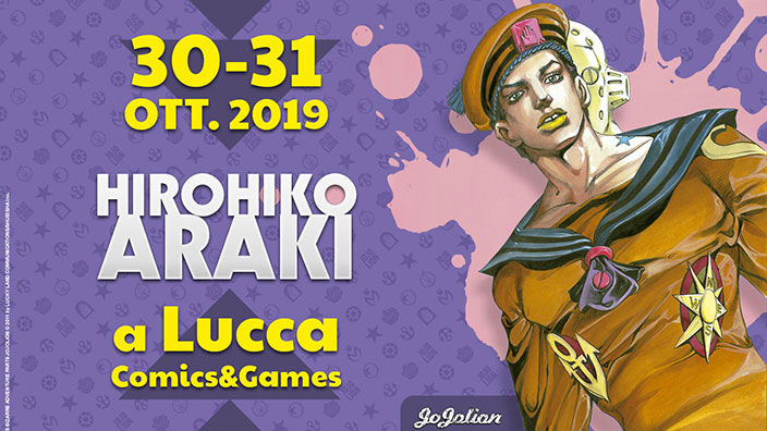 Hirohiko Araki (Jojo) ospite a Lucca Comics 2019