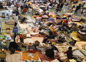 Terremoto Giappone - Uno dei tanti centri di accoglienza Terremoto Giappone - Uno dei tanti centri di accoglienza