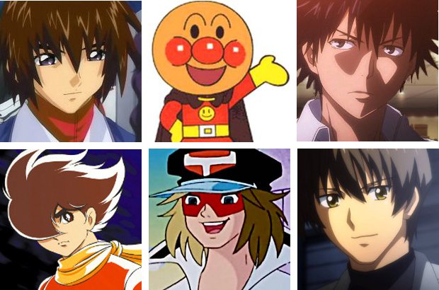 Heroes Mosaic - Kira Yamato - Anpanman - Touma Kamijo - Joe Shimamura - Yattaman1 - Yuuya Bridges