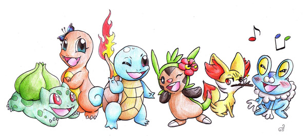 Pokémon X e Y rece disegno principale