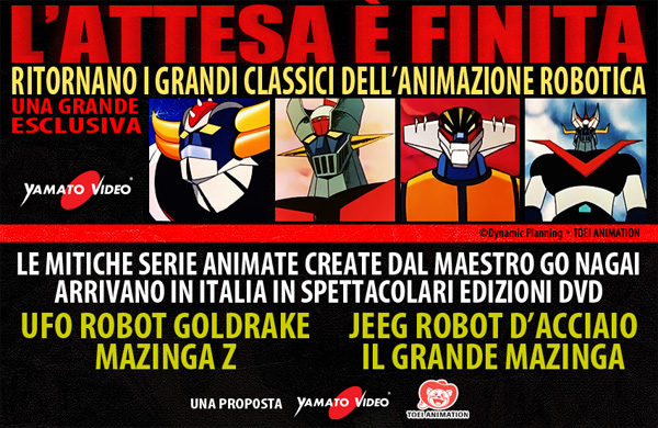 Mazinger Z, Great Mazinger e Jeeg per Yamato Video Mazinger Z, Great Mazinger e Jeeg per Yamato Video