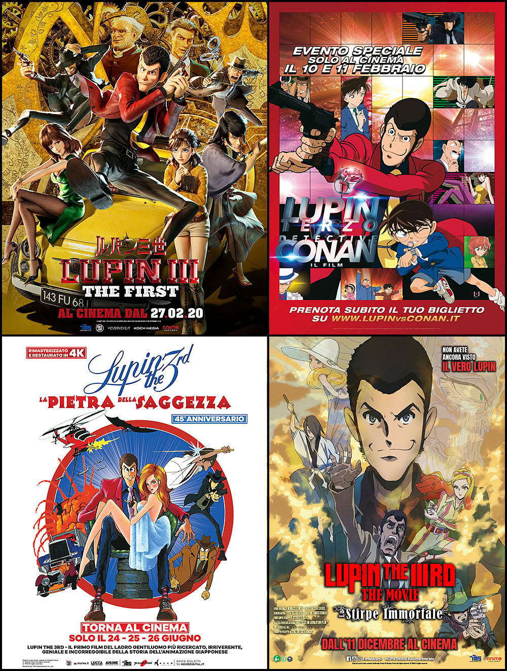 Non solo Cagliostro: le locandine italiane degli altri film di Lupin III Non solo Cagliostro: le locandine italiane degli altri film di Lupin III