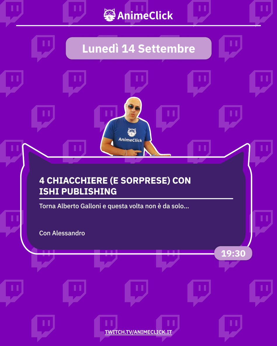 AnimeClick su Twitch: programma dal 14 al 20 settembre AnimeClick su Twitch: programma dal 14 al 20 settembre