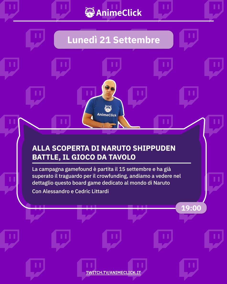 AnimeClick su Twitch: programma dal 21 al 27 settembre
