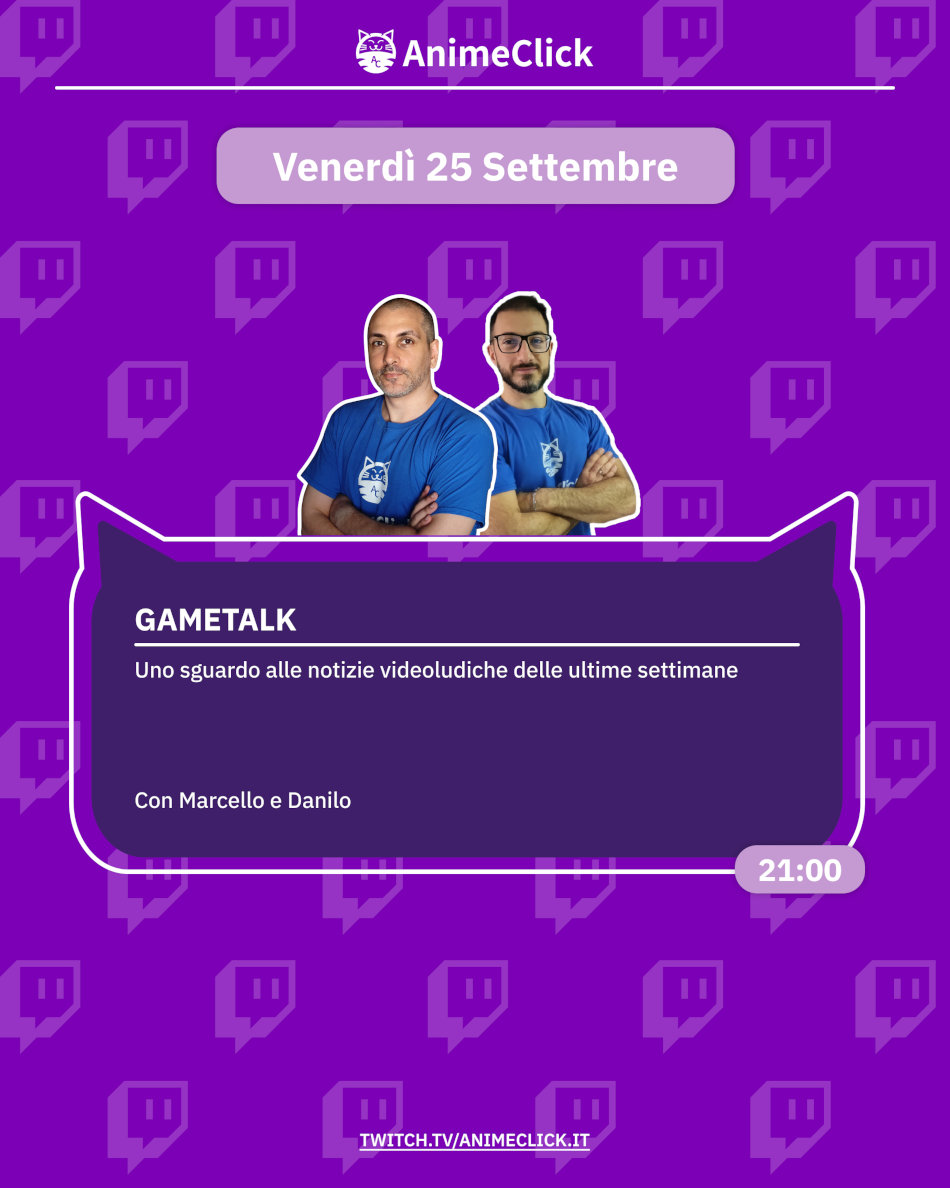 AnimeClick su Twitch: programma dal 21 al 27 settembre