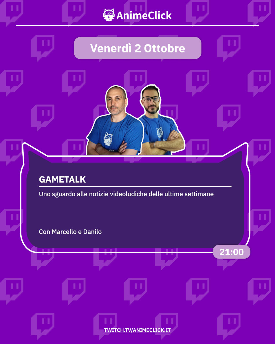 AnimeClick su Twitch: programma dal 28 settembre al 4 ottobre
