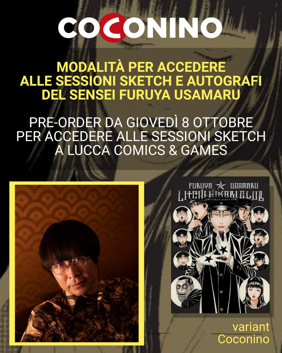 Lucca Comics & Games 2026: regolamento firmacopie di Usamaru Furuya