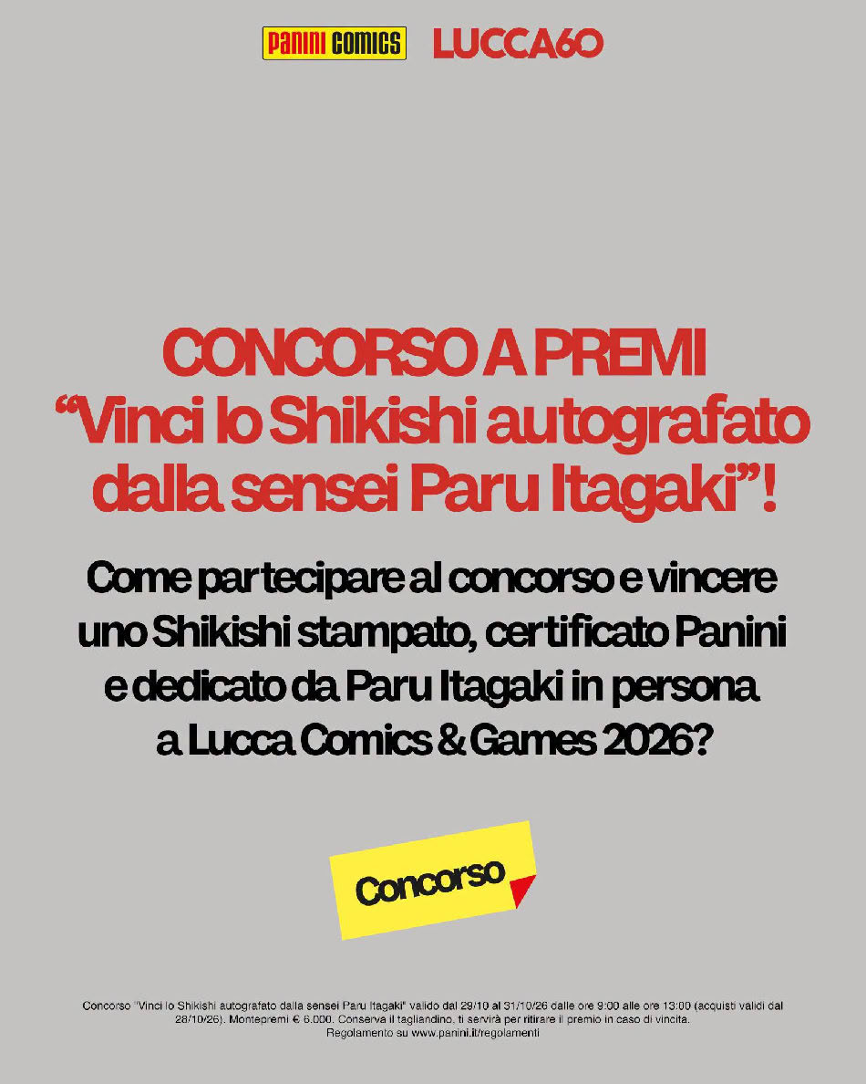 Lucca Comics & Games 2026: regolamento firmacopie di Paru Itagaki