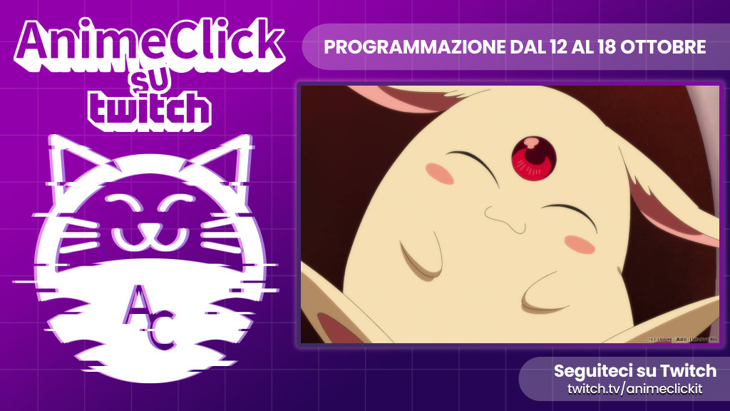 AnimeClick su Twitch: programma dal 12 al 18 ottobre - Road to Lucca in full swing