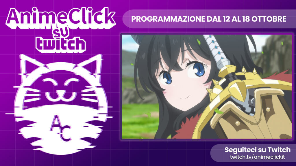 AnimeClick su Twitch: programma dal 19 al 25 ottobre - Il punto su Nagai e la mostra spokon