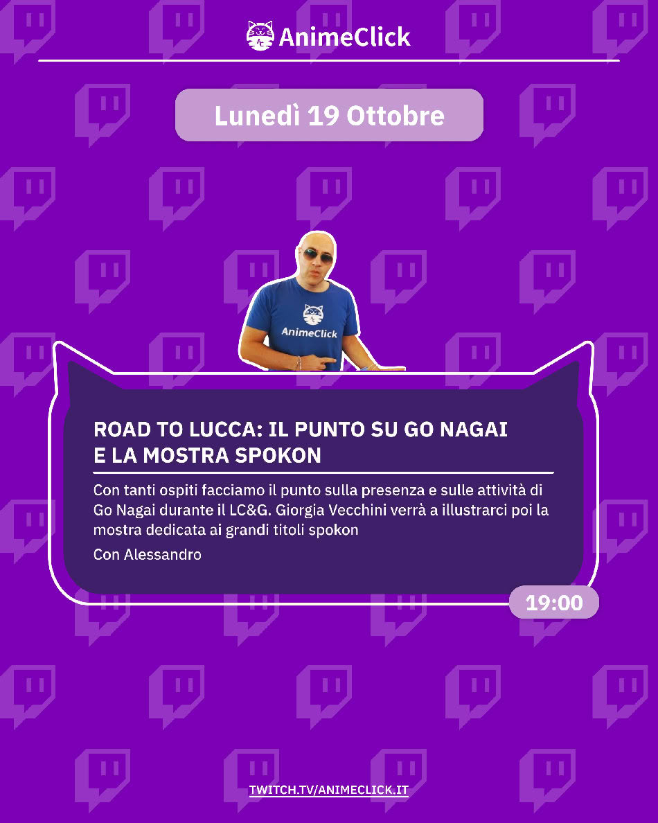 AnimeClick su Twitch: programma dal 19 al 25 ottobre