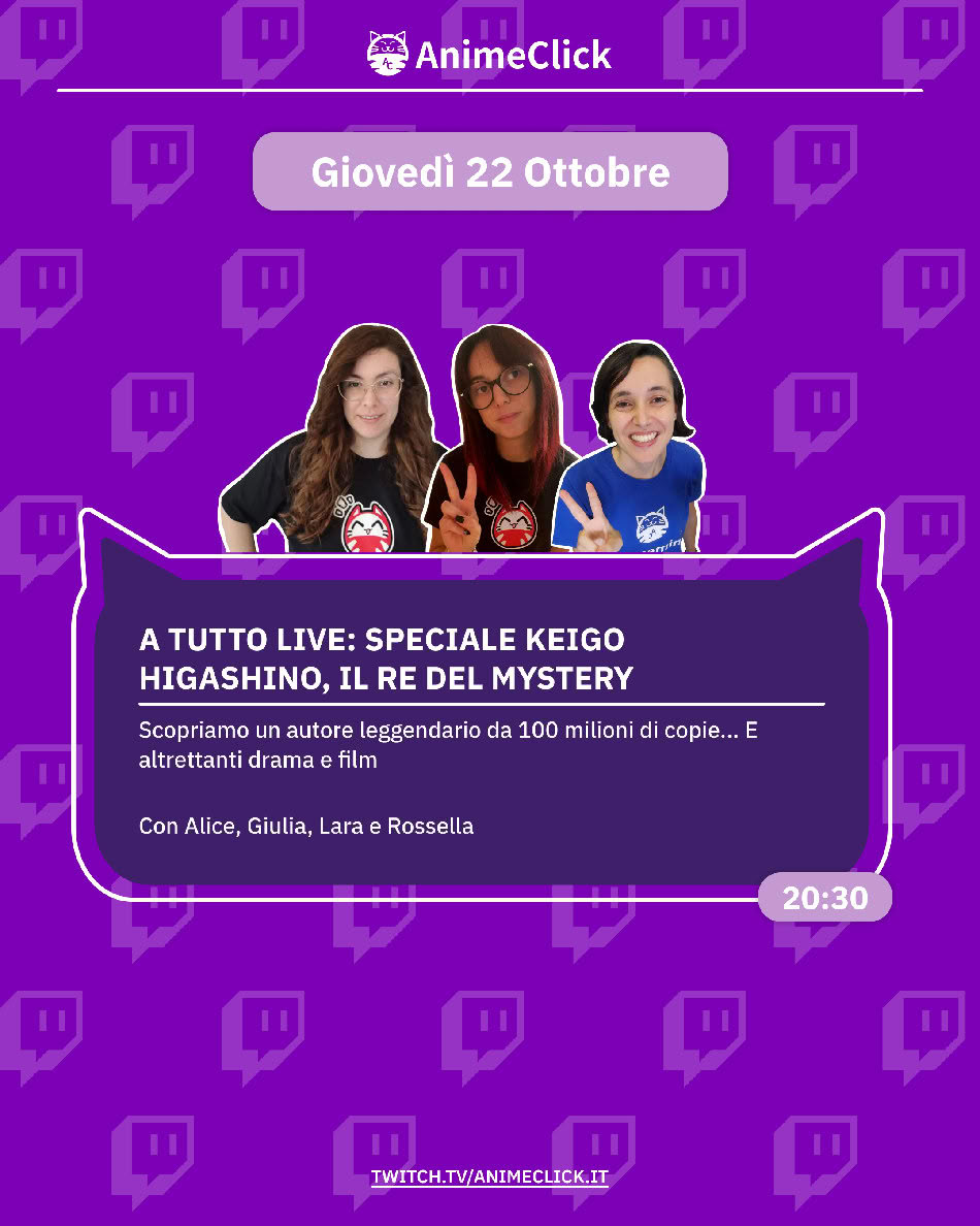 AnimeClick su Twitch: programma dal 19 al 25 ottobre