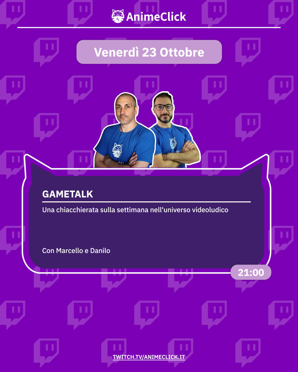 AnimeClick su Twitch: programma dal 19 al 25 ottobre