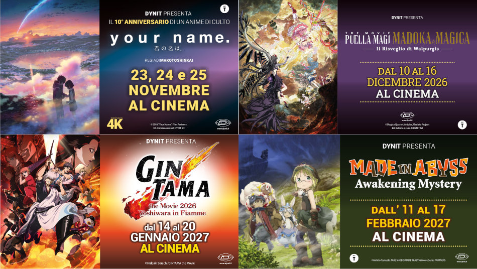 Lucca Comics & Games 2026 - Dynit: gli anime al cinema