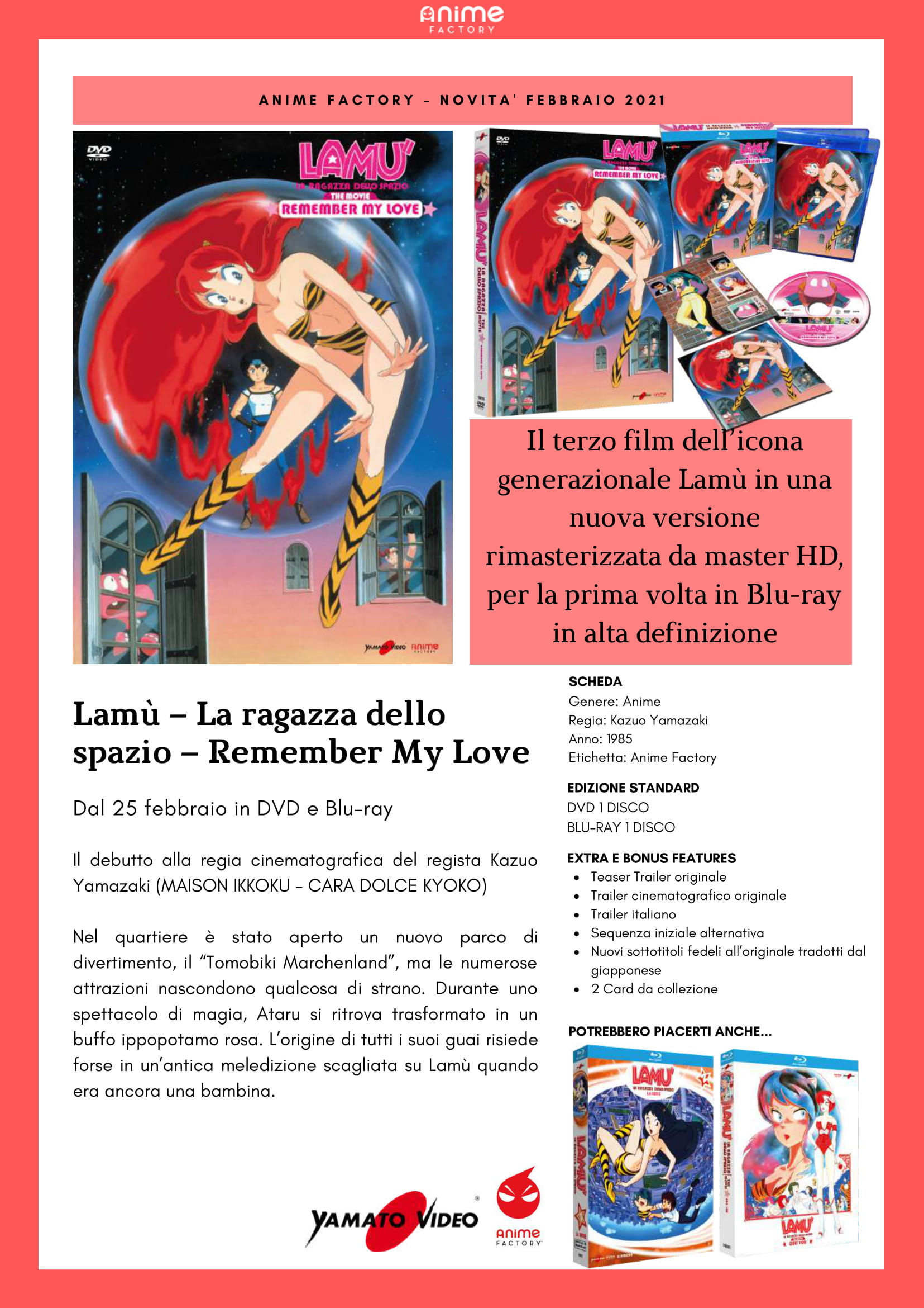 DVD e Bluray le uscite Anime Factory di febbraio 2021 AnimeClick