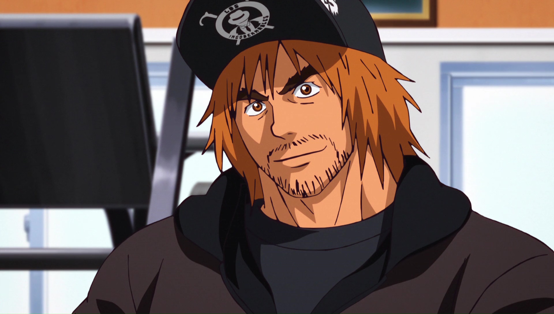 Tiger Mask W: Recensione dell'anime | AnimeClick personaggi anime grossi con barba su sedia a rotelle