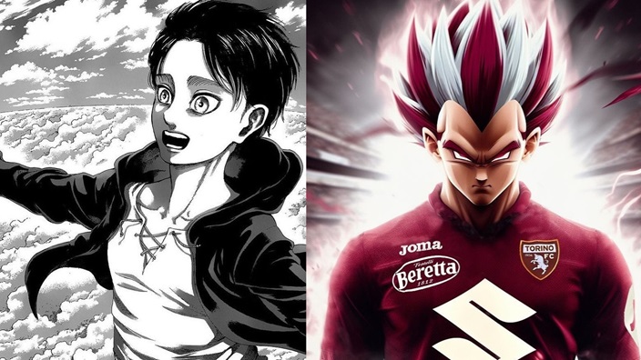 La Serie A di calcio a tema anime tra L'Attacco dei Giganti e Dragon Ball