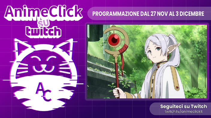 Animeclick su Twitch: programma dal 27 novembre al 3 dicembre