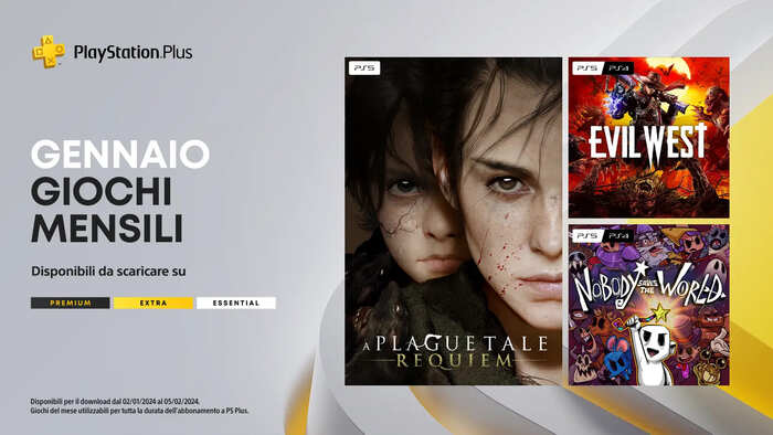 Annunciati i giochi gratuiti di PlayStation Plus di gennaio 2024