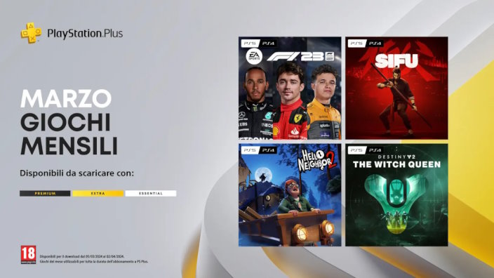 Annunciati i giochi gratuiti di PlayStation Plus di marzo 2024