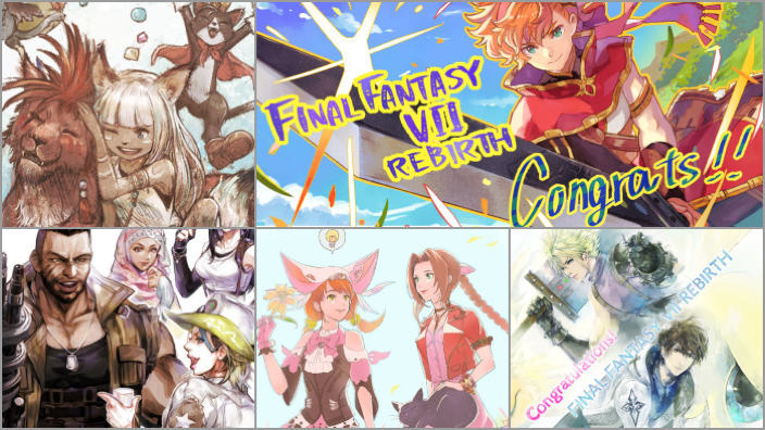 Final Fantasy VII Rebirth lancio celebrato dai giochi Square-Enix