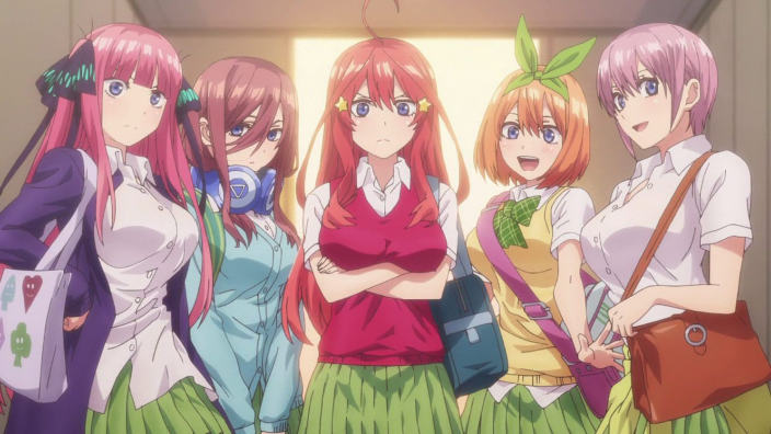 The Quintessential Quintuplets: serie e film disponibili dal 15 maggio su Netflix