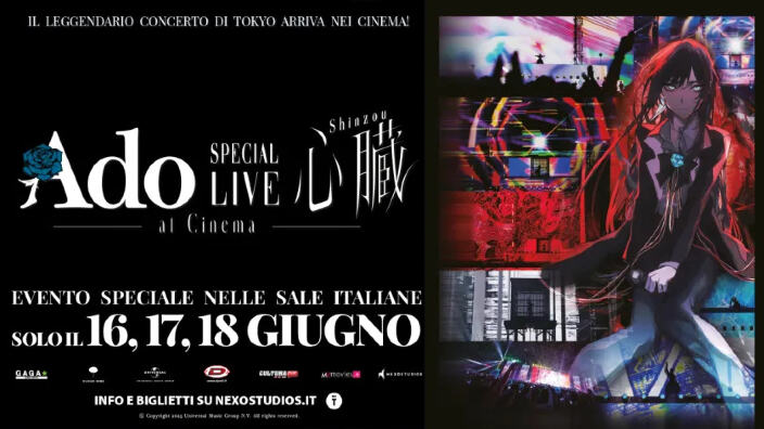 Ado SPECIAL LIVE ‘Shinzou’ al cinema: il concerto del 2024 arriva nelle sale italiane a giugno