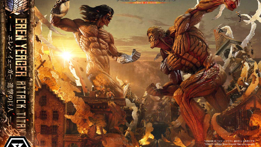 Attack on Titan: le nuove figure di Eren Yeager e Reiner Braun di Prime1Studio