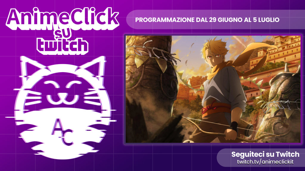 AnimeClick su Twitch: programma dal 22 al 28 giugno - Arriva Dokusho