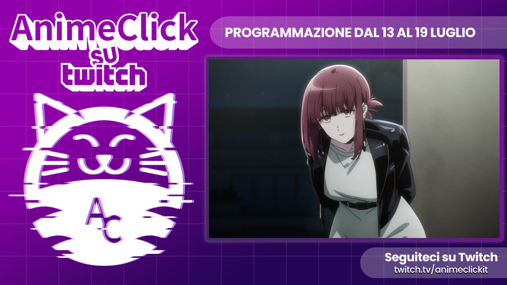 AnimeClick su Twitch: programma dal 13 al 19 luglio