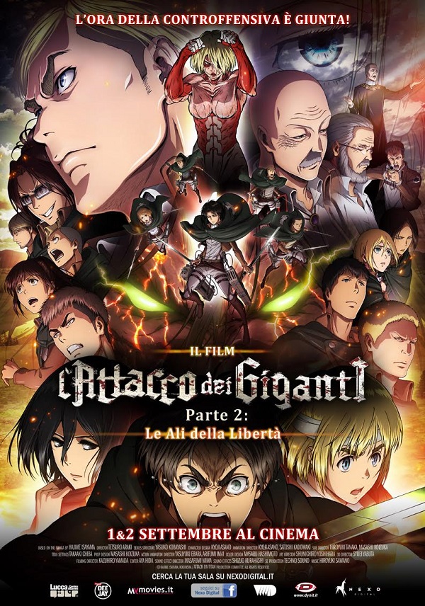 L'Attacco dei Giganti Parte II 1 e 2 settembre al cinema AnimeClick L'Attacco dei Giganti Parte II 1 e 2 settembre al cinema AnimeClick