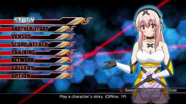 menu di gioco Nitroplus-Blasterz-Heroines-Infinite-Duel-English-1