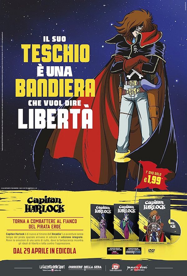 Capitan Harlock in edicola con la Gazzetta dello Sport