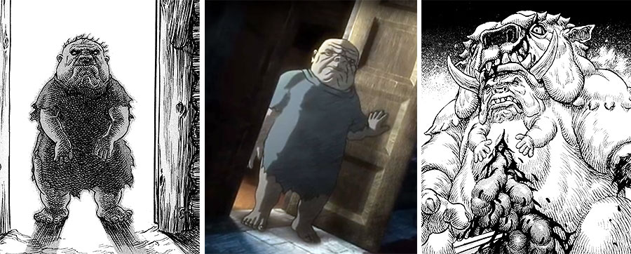 Berserk 2016 episodio 3, confronto manga-anime Berserk 2016 episodio 3, confronto manga-anime