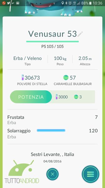 pokemon go schermata con posizione di cattura pokemon go schermata con posizione di cattura