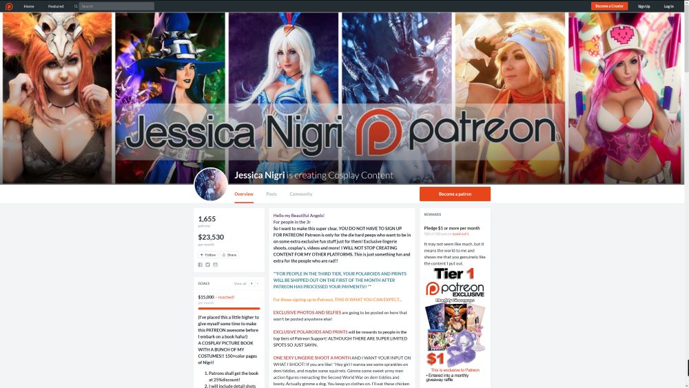 La Cosplayer Jessica Nigri Arriva A Guadagnare 22 000 Dollari Al Mese Solo Sul Web Agoraclick 45 Animeclick