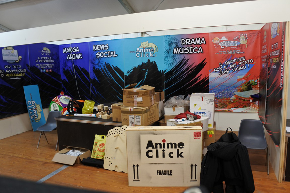 Lo stand di AnimeClick.it prende forma