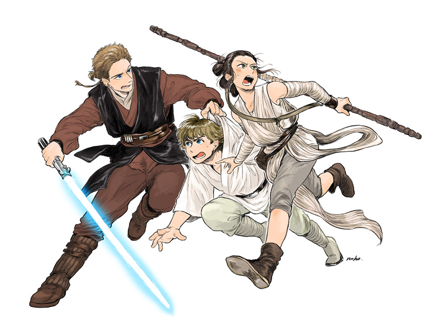 Obi-Wan, Anakin e Rey, come se tutti avessero 19 anni