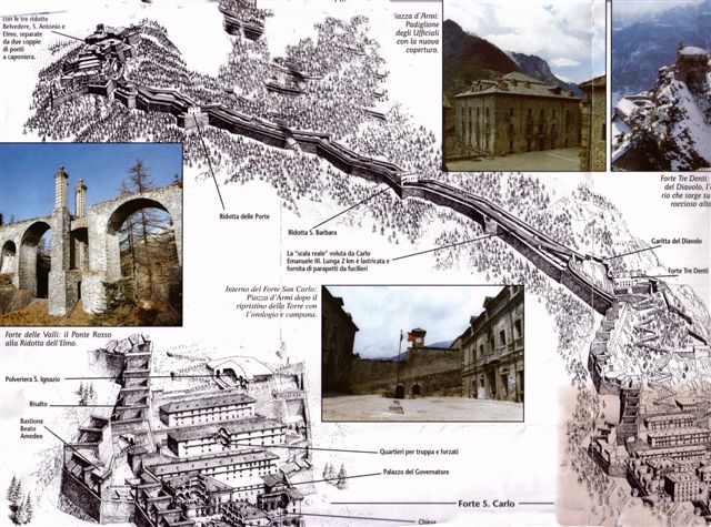 Forte di Fenestrelle mappa