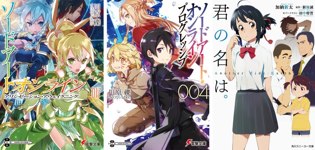 Ranking Light Novel 2016 Volumi: Sword Art Online 17 Progressive 4 - Kimi no Na Wa: Another Side EarthBound Ranking Light Novel 2016 Volumi SAO 17 Progressive 4 EarthBound