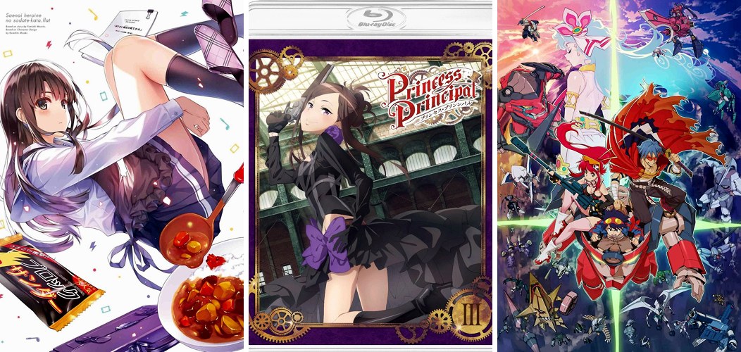 Saenai Heroine Flat 5 - Princess Principal 3 - Gurren Lagann Saenai Heroine Princess Principal Gurren Lagann