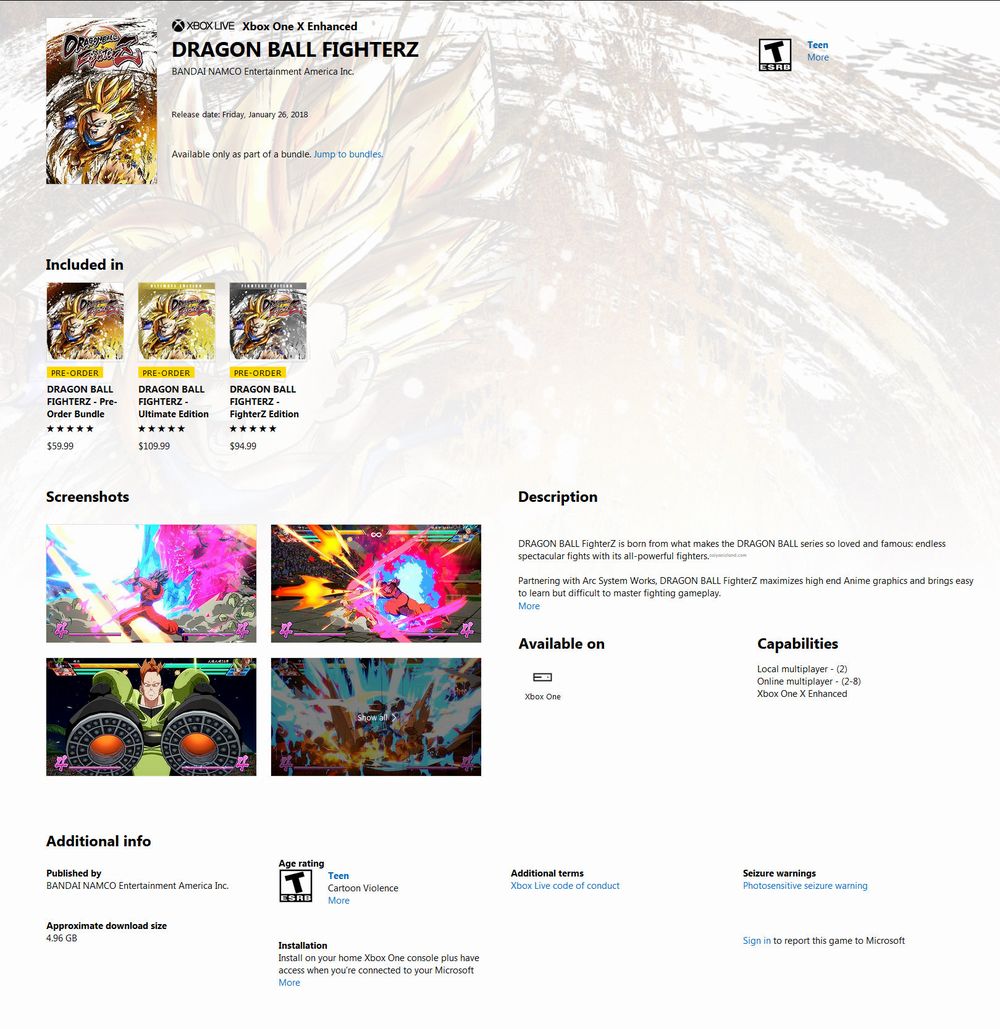 Svelato il peso di Dragon Ball FighterZ su console Xbox One 86CMbnL.jpg