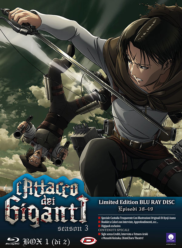 L'Attacco Dei Giganti - Season 03 Blu-ray Box #01 (Eps 1-12) (Ltd Edition) L'Attacco Dei Giganti - Season 03 Blu-ray Box #01 (Eps 1-12) (Ltd Edition)