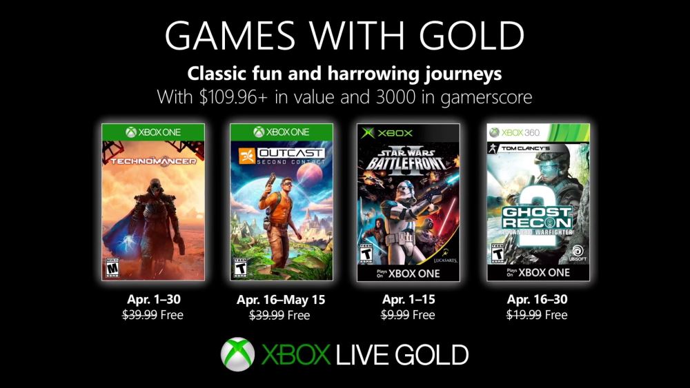 Games with Gold aprile 2019 Games with Gold aprile 2019